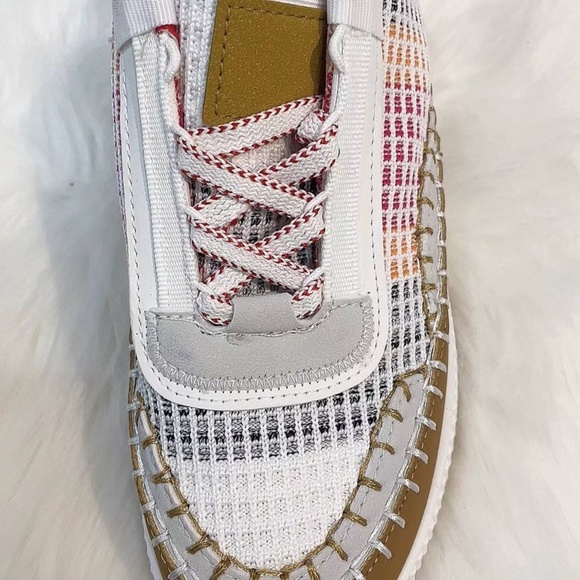 Women's White and Gray Sneakers - Picture 10 of 12